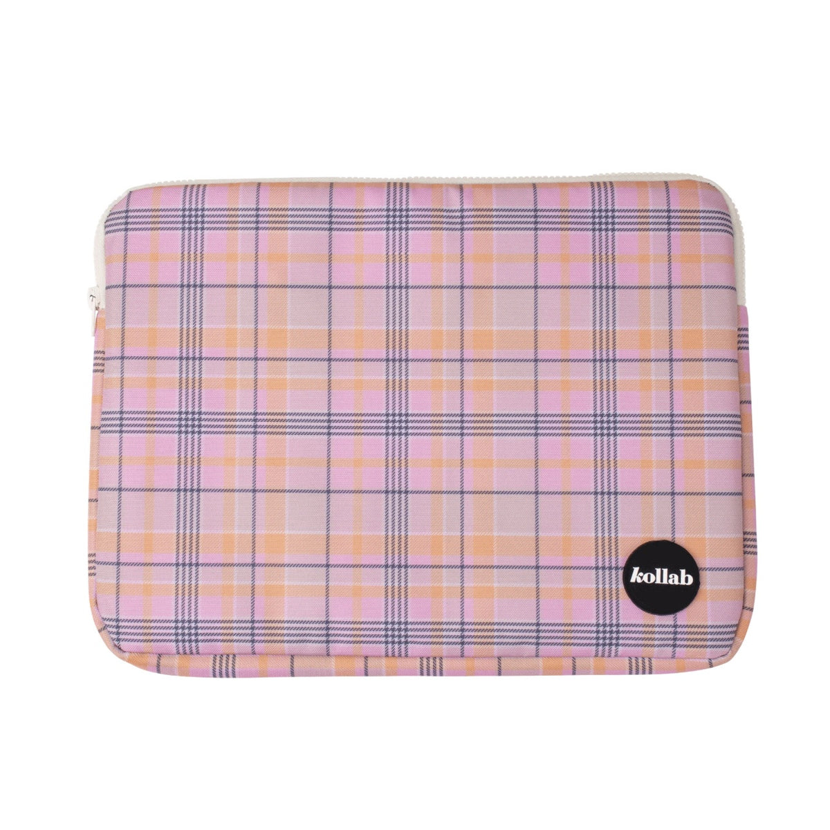 Laptop Case | Pink Blanket Check– Relax & Entertain