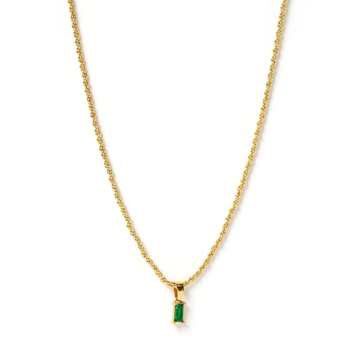 Gia Gold Necklace Emerald Relax Entertain
